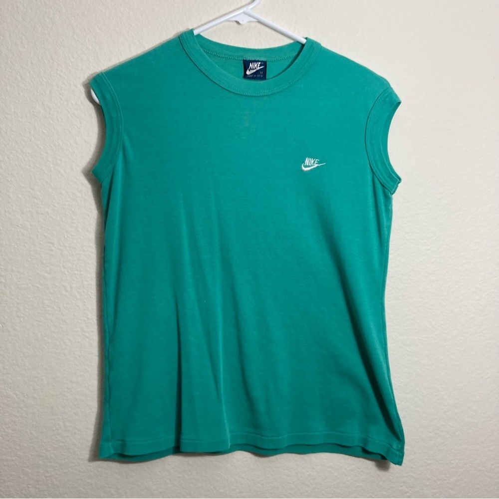 Nike Cropped Muscle Shirt - Teal - Medium
